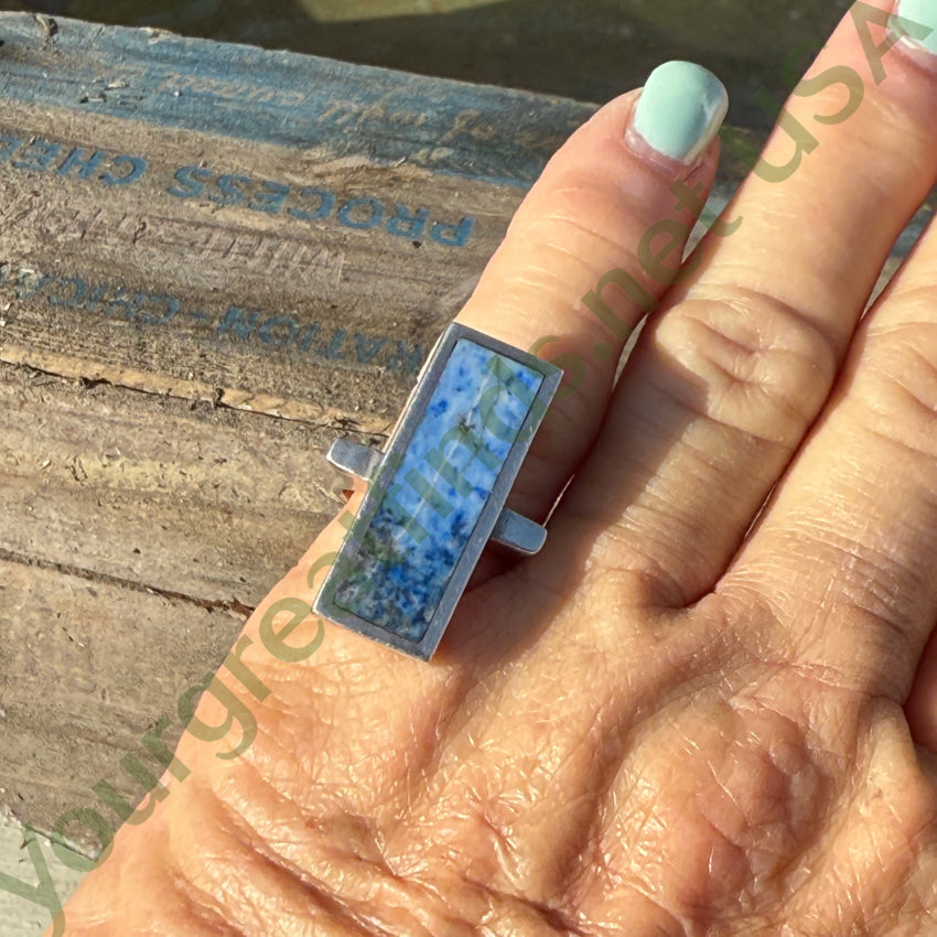 Stunning Lightening Strike Lapis Lazuli Ring Size 7 1/8 Ring