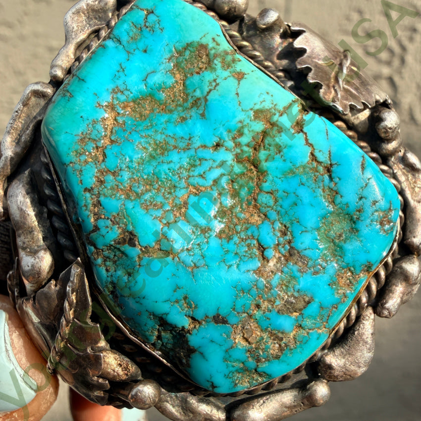 Stunning Navajo Sterling Silver & Turquoise Cuff Bracelet bracelet