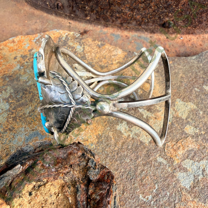Stunning Navajo Sterling Silver & Turquoise Cuff Bracelet bracelet