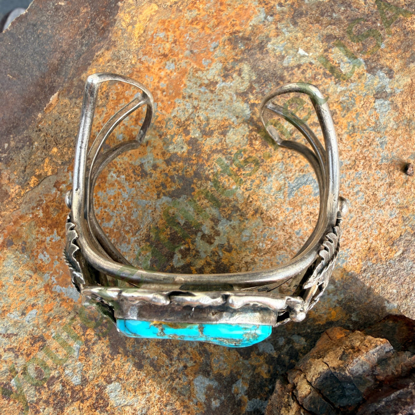 Stunning Navajo Sterling Silver & Turquoise Cuff Bracelet bracelet
