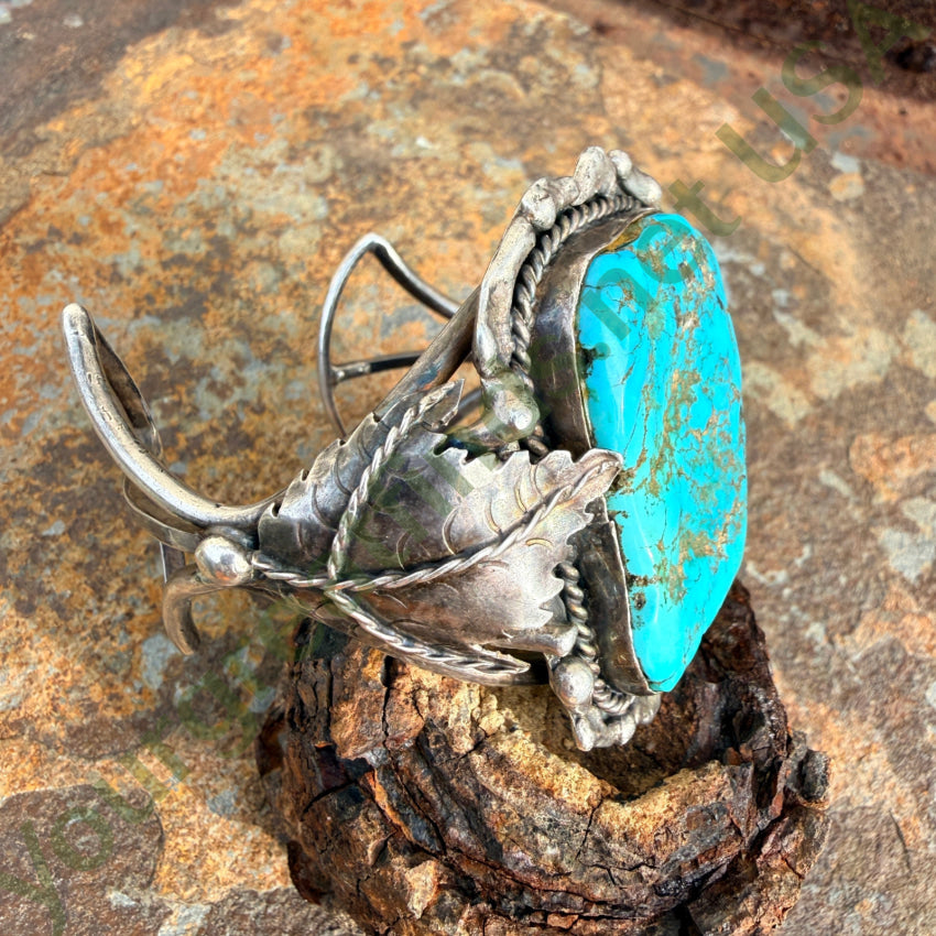 Stunning Navajo Sterling Silver & Turquoise Cuff Bracelet bracelet