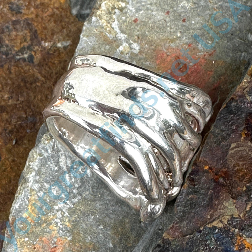 Swirling Sterling Silver Ring Size 11 Ring