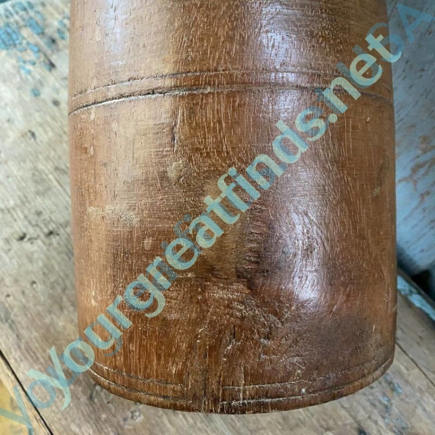 Tall Antique Turned Wood Treen Vase Yourgreatfinds