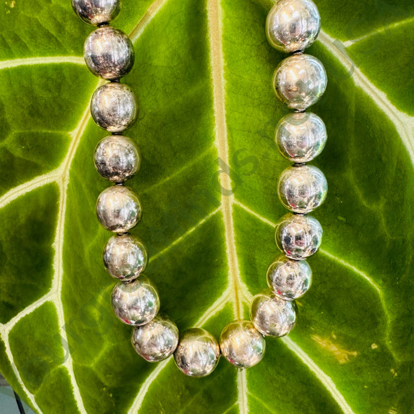 Taxco Sterling Silver Pearls Necklace 28 Inches Long Necklace