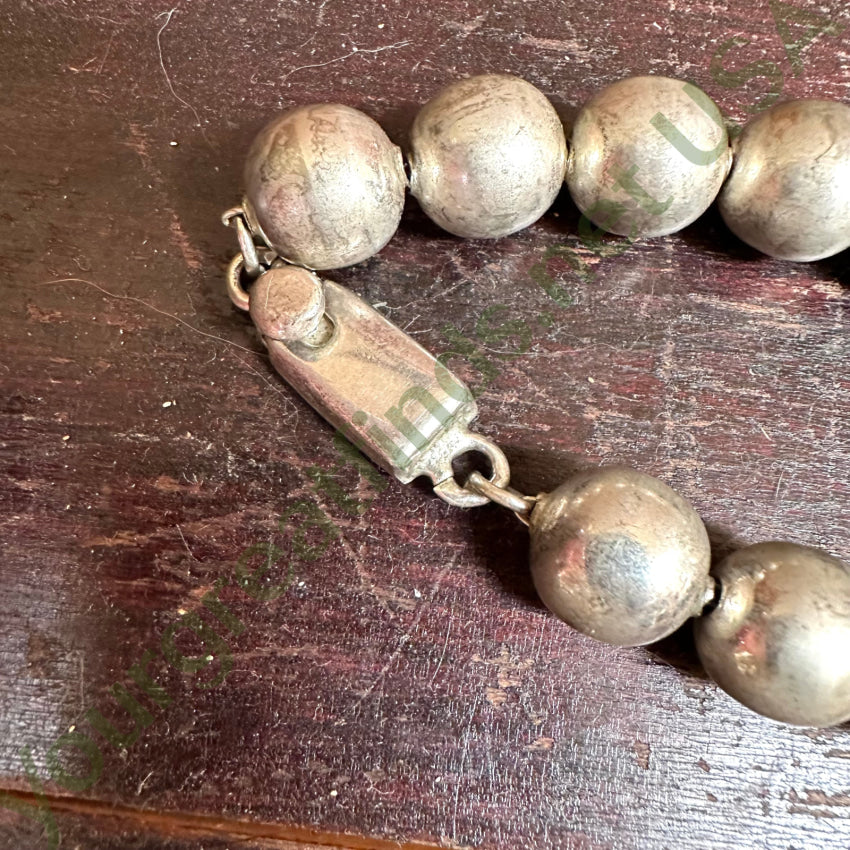 Taxco Sterling Silver Pearls Necklace 28 Inches Long Necklace