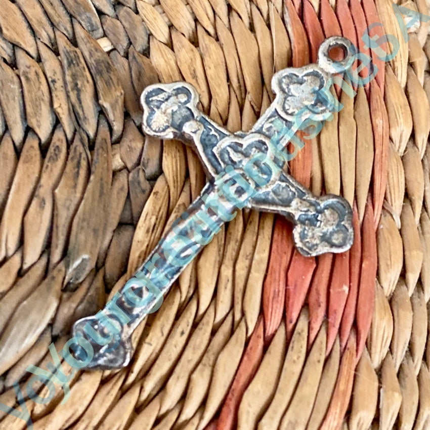 Time Worn Crucifix Pendant in Sterling Silver Yourgreatfinds