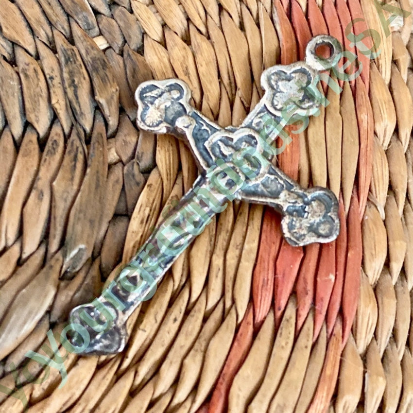 Time Worn Crucifix Pendant in Sterling Silver Yourgreatfinds