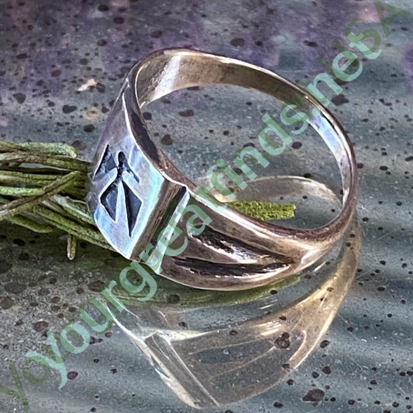 Time Worn Native American Eagle Ring Sterling Silver 11.5 Yourgreatfinds