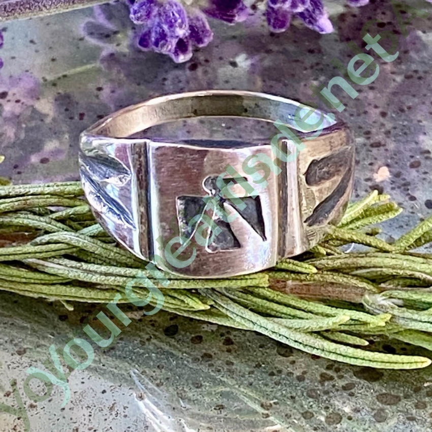 Time Worn Native American Eagle Ring Sterling Silver 11.5 Yourgreatfinds
