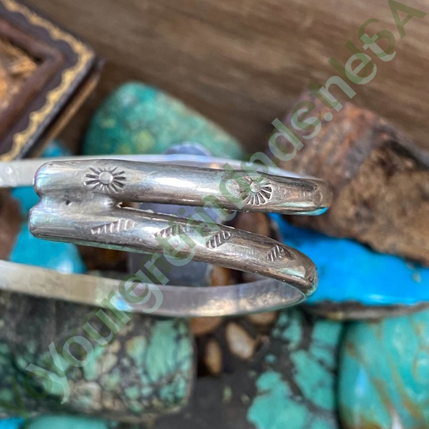 Time Worn Navajo Sterling Silver Bracelet No.8 Turquoise Yourgreatfinds