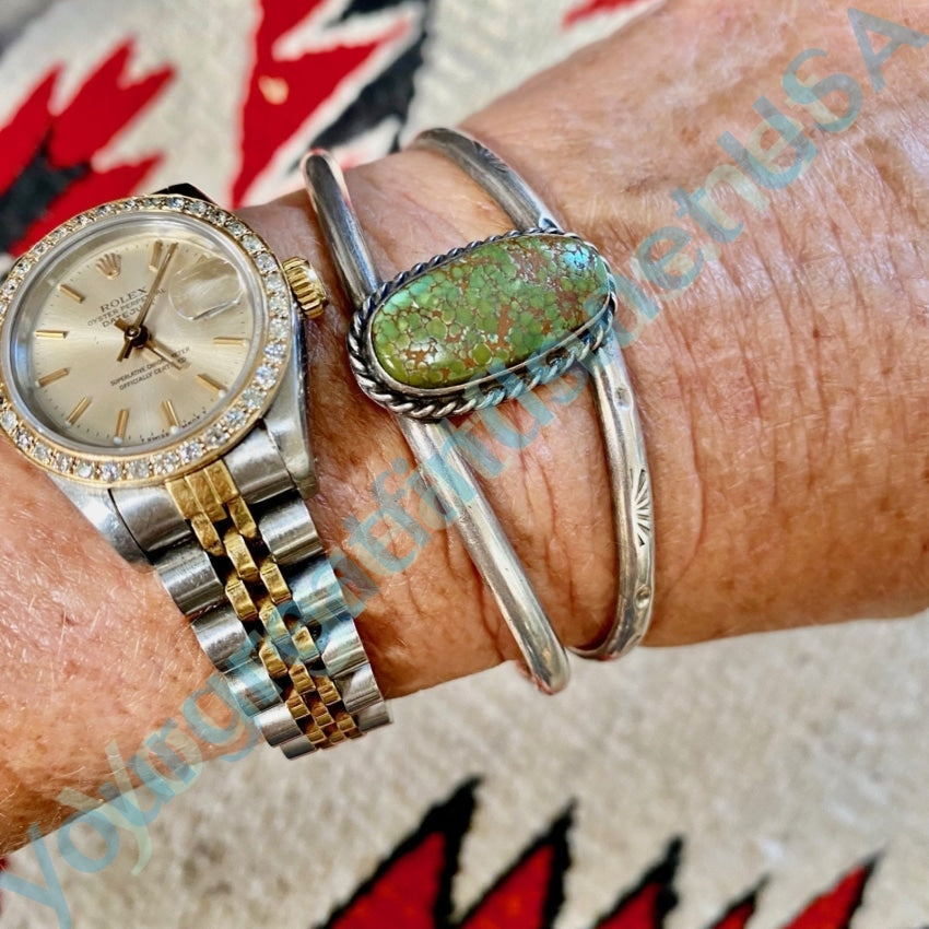 Time Worn Navajo Sterling Silver Bracelet No.8 Turquoise Yourgreatfinds