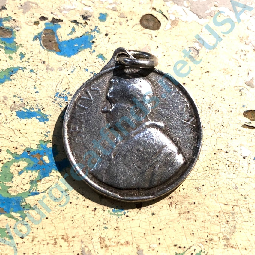 Time Worn Smooth Sterling Silver Devotional Pendant Charm