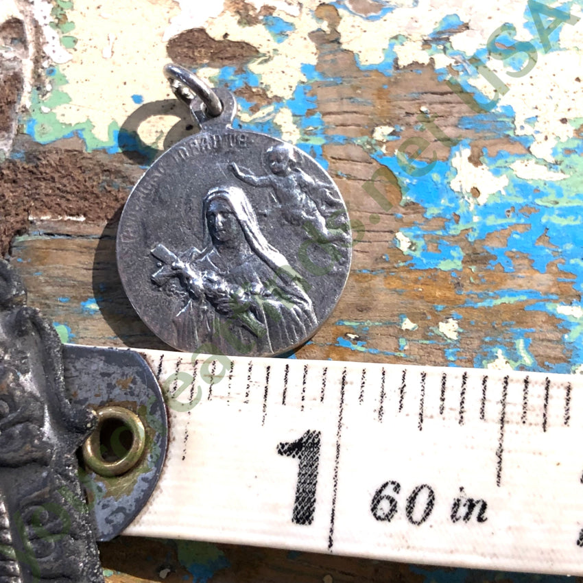 Time Worn Smooth Sterling Silver Devotional Pendant Charm