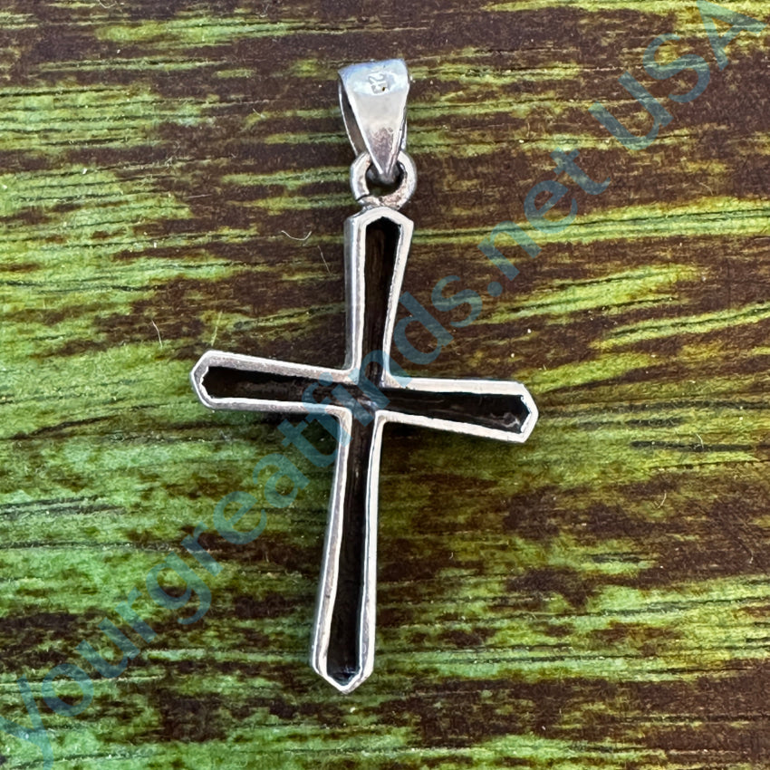 Time Worn Smooth Sterling Silver Holy Cross Pendant Pendant