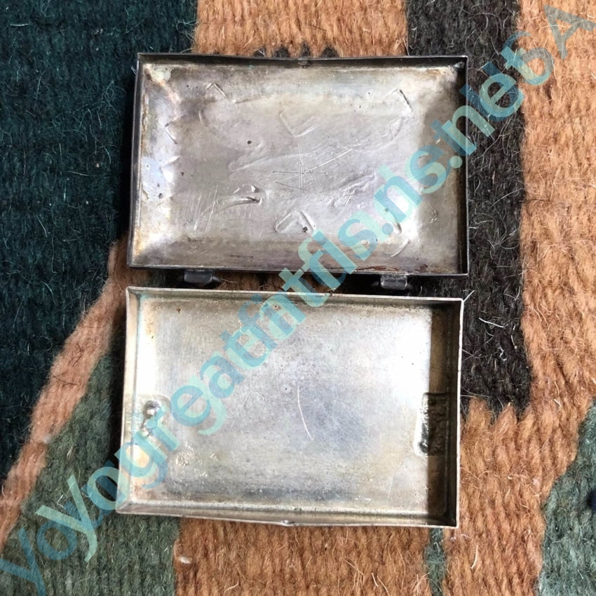 Time Worn Vintage Navajo Stamp Decorated Sterling Silver Pillbox Yourgreatfinds