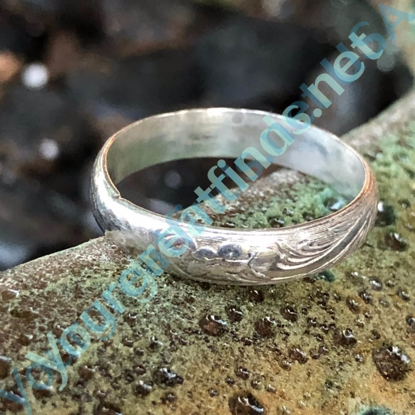 Rugged textured organic men's sterling silver ring | Jomama