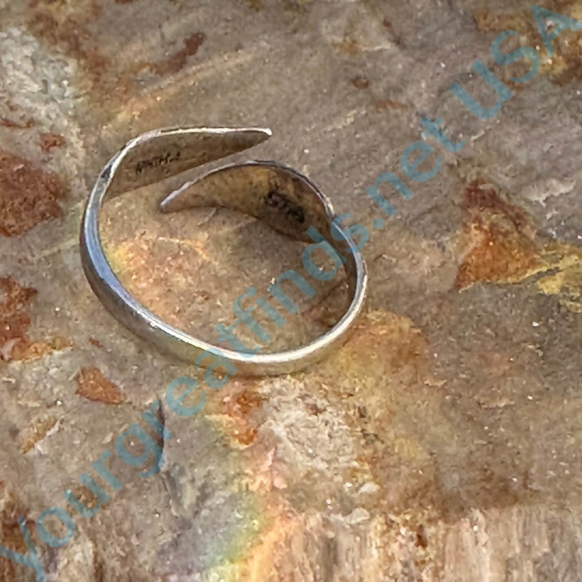 Tiny Childs Sterling Silver Double Feather Ring 2.5