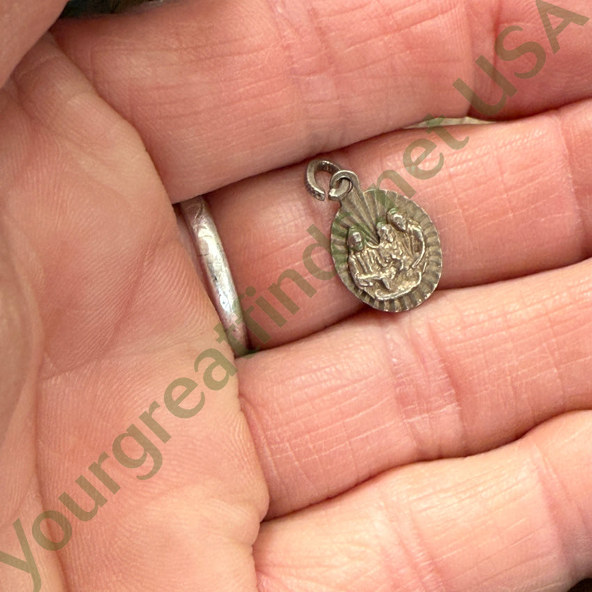 Tiny Sterling Silver Devotional Pendant pendant