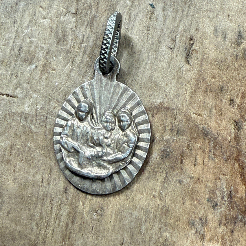Tiny Sterling Silver Devotional Pendant pendant