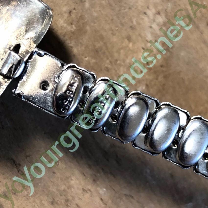 Turquoise Alabaster Watch Band Small Bear Ponca Tribe 925 Yourgreatfinds