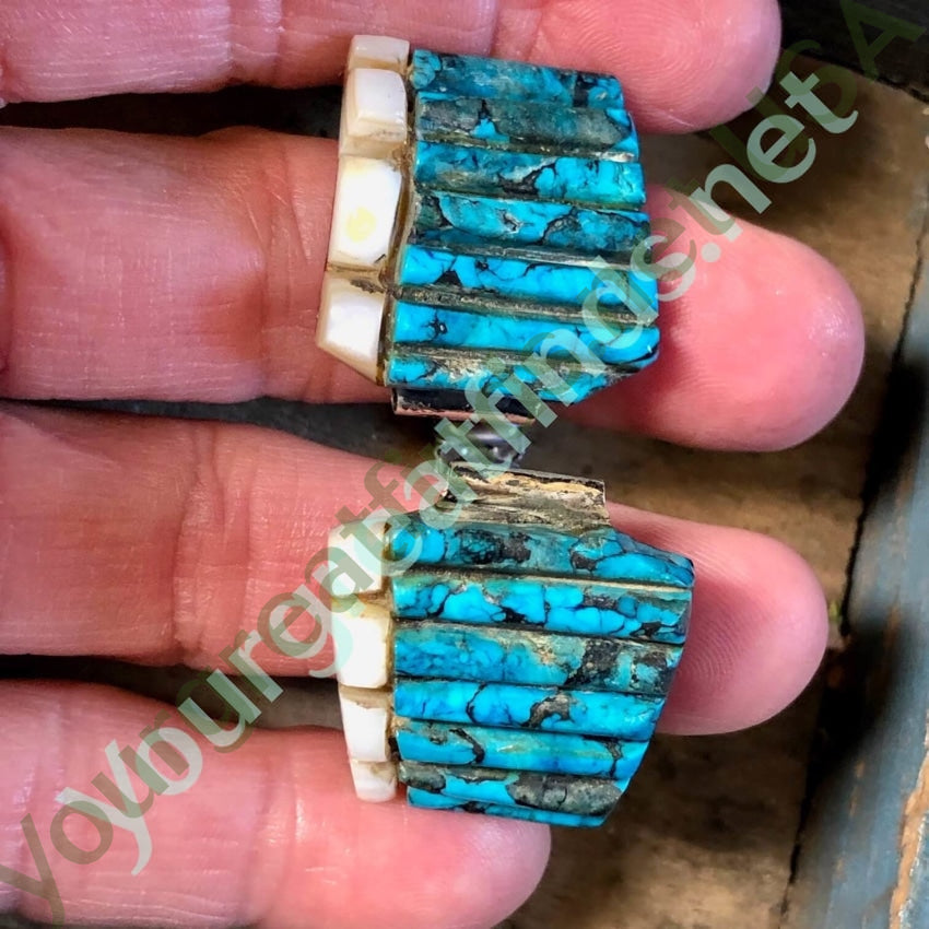 Turquoise Alabaster Watch Band Small Bear Ponca Tribe 925 Yourgreatfinds