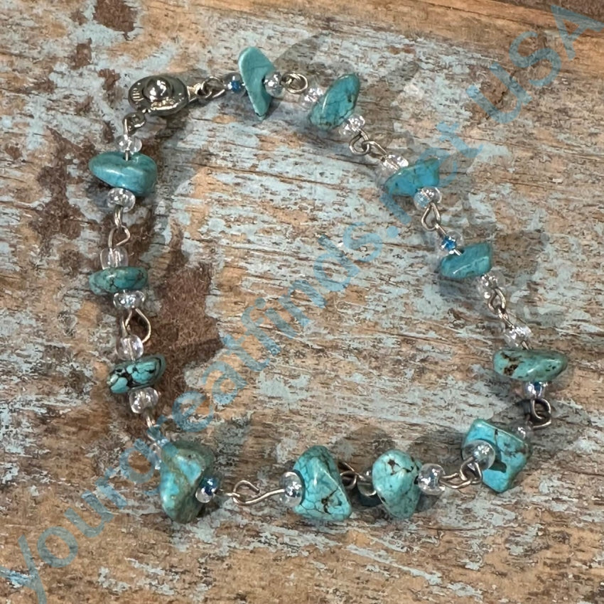 Turquoise Nugget Beaded Bracelet