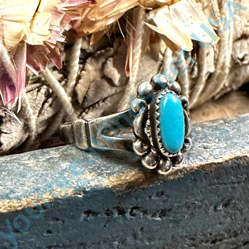 Turquoise Ring Bell Trading Post Sterling Silver Size 6