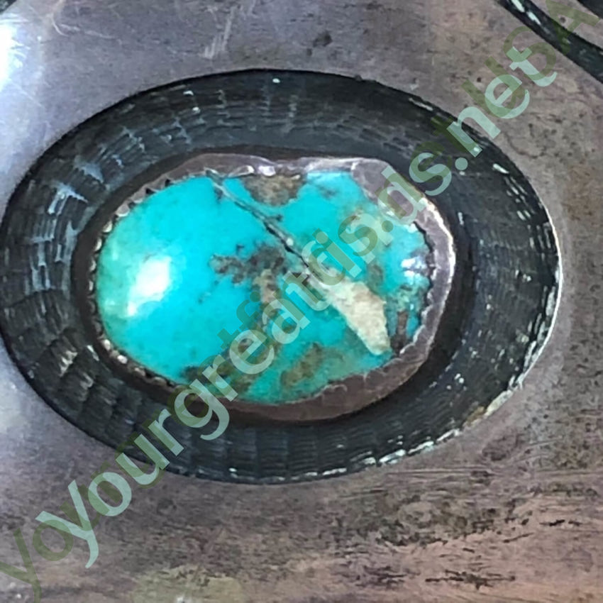 Turquoise Sterling Silver Belt Buckle Hopi Fermin Hawee Yourgreatfinds