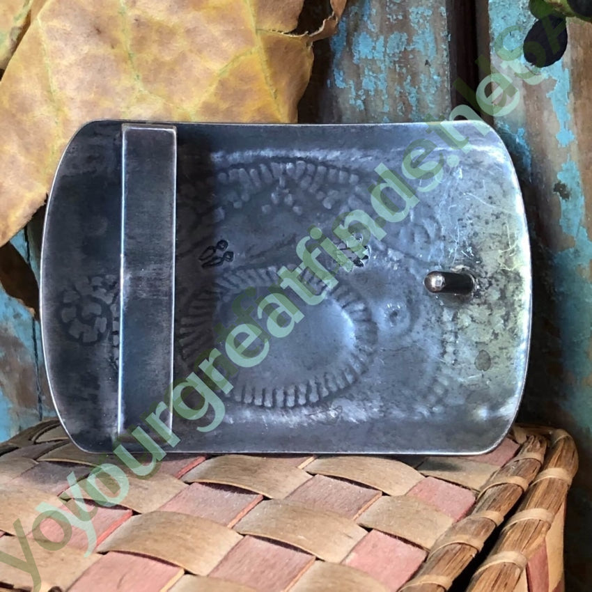 Turquoise Sterling Silver Belt Buckle Hopi Fermin Hawee Yourgreatfinds