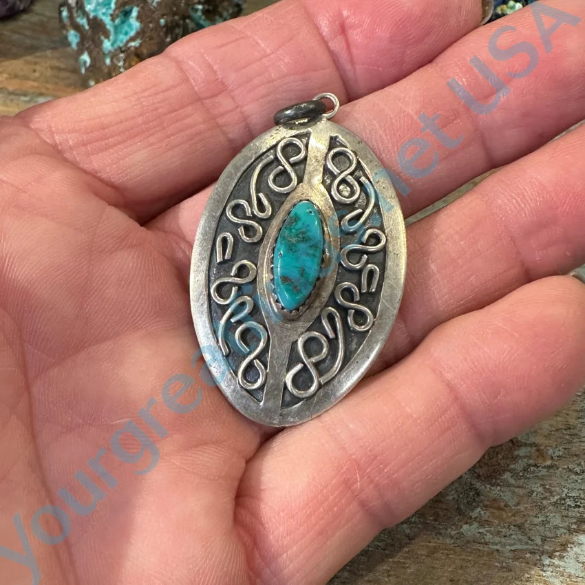 Turquoise Sterling Silver Pendant