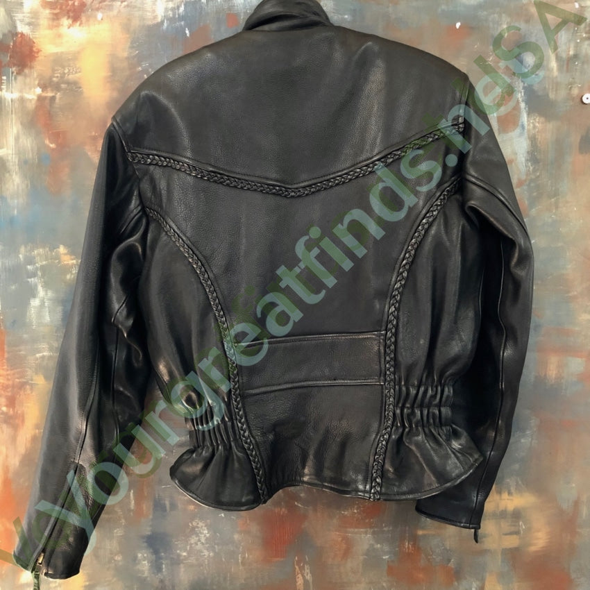 Unik Ultra Black Leather Motorcycle Ladies Jacket Yourgreatfinds