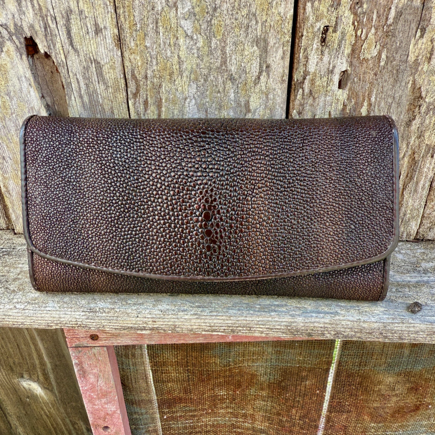 Very Nice Brown Sting Ray Leather Wallet wallet