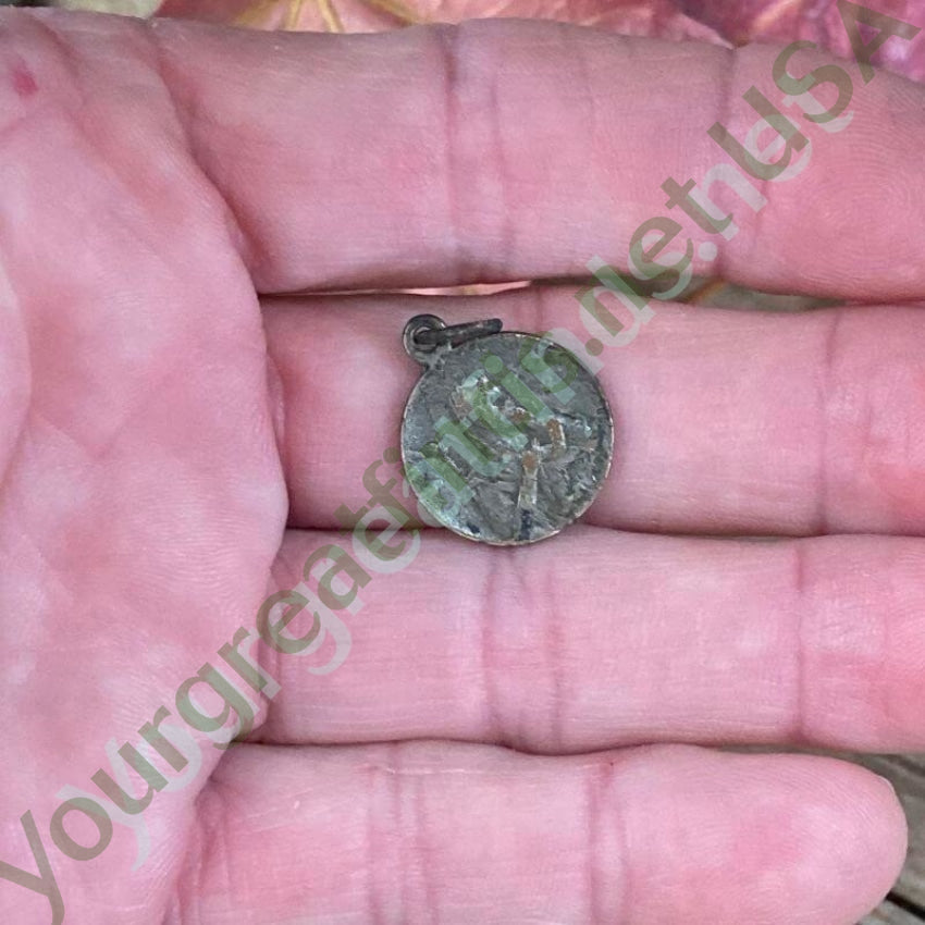 Very Old Time Worn Devotional Metal Silver over Copper Yourgreatfinds