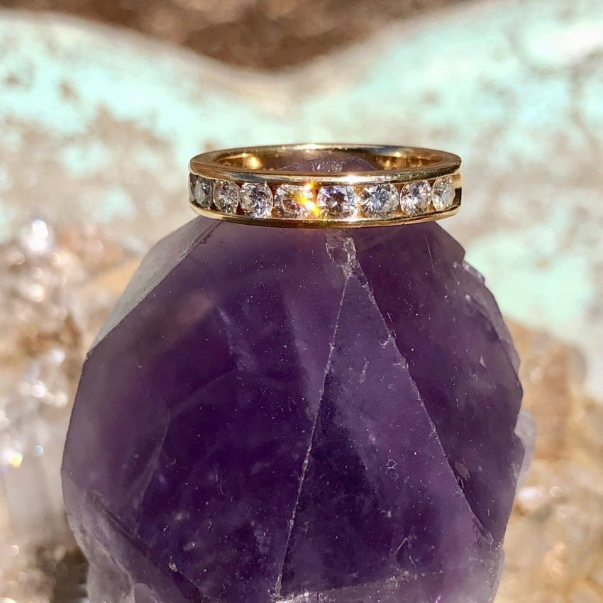 Vintage 14k Yellow Gold Ring with .75 Carats of Diamonds Size 5.5 Yourgreatfinds