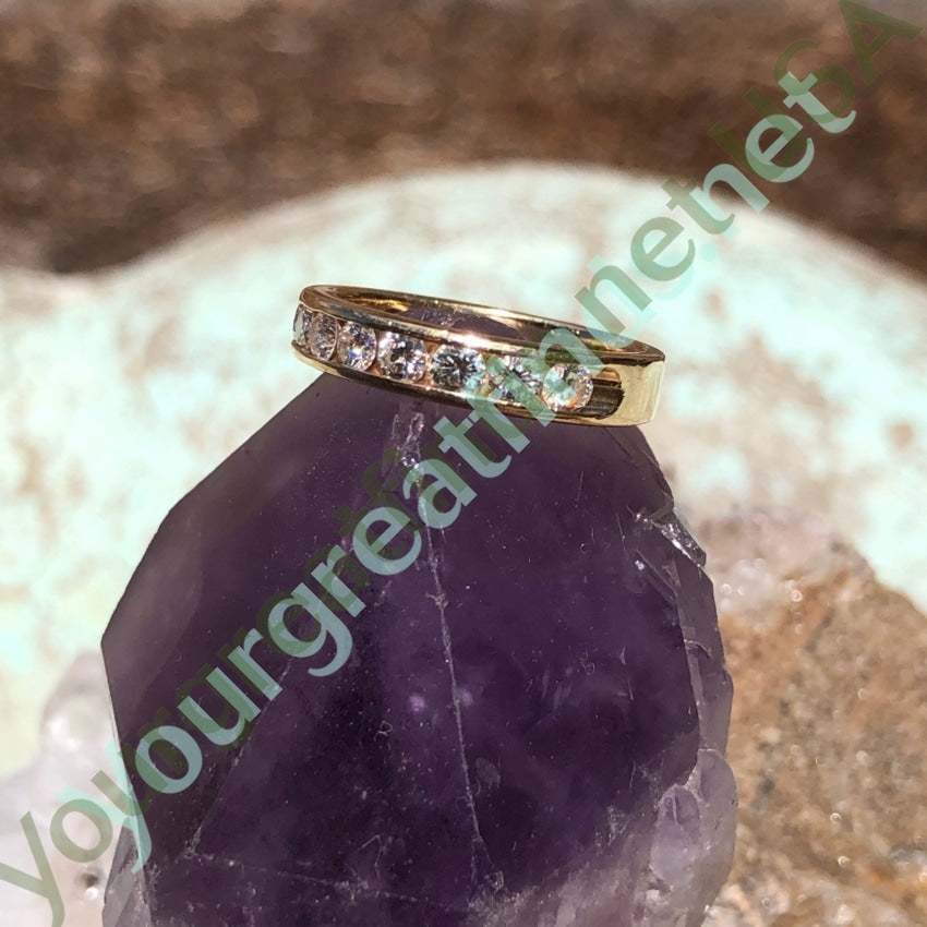 Vintage 14k Yellow Gold Ring with .75 Carats of Diamonds Size 5.5 Yourgreatfinds