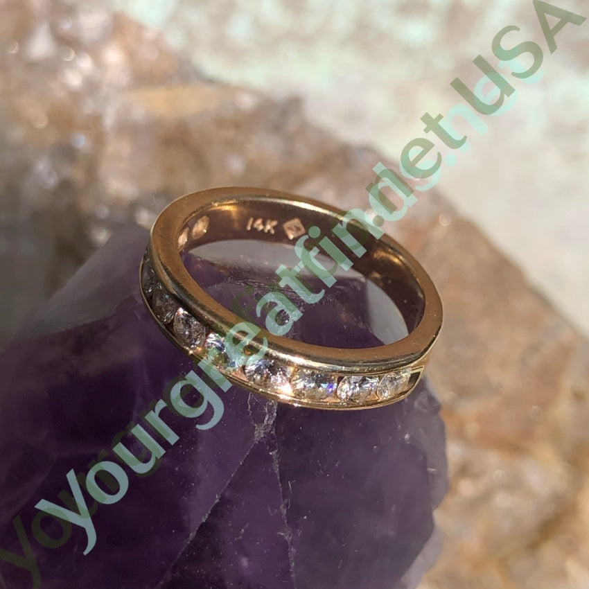 Vintage 14k Yellow Gold Ring with .75 Carats of Diamonds Size 5.5 Yourgreatfinds