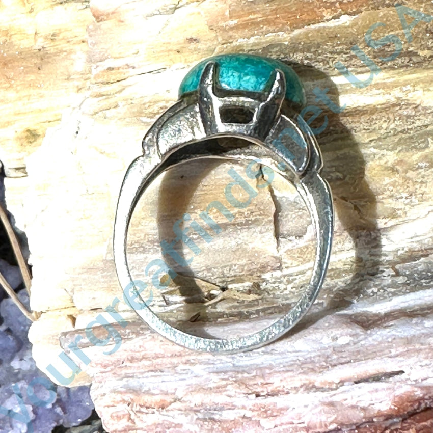 Vintage 1950 Sterling Silver Turquoise Ring