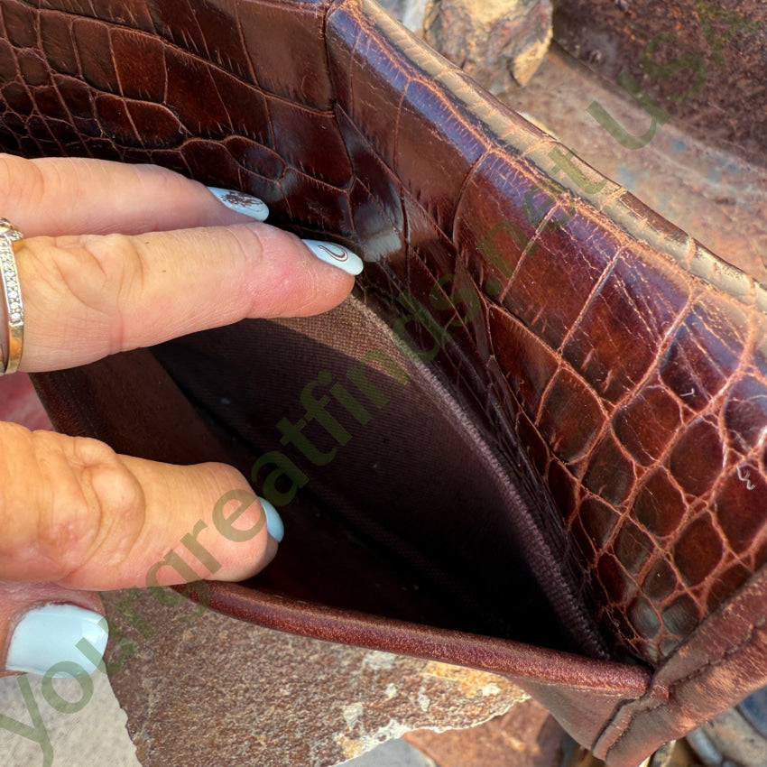 Vintage 1990s Brighton Crossbody Bag Brown Leather purse