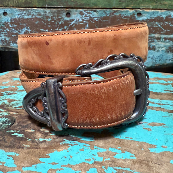 Vintage 1994 Brighton Brown Nubuck Leather Belt – Yourgreatfinds display picture 3