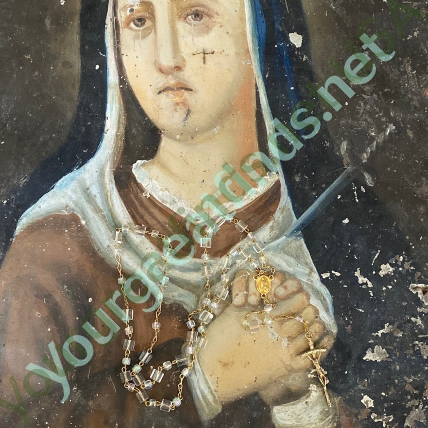 Vintage 1st Communion Rosary with Glass Aurora Borealis Beads Yourgreatfinds