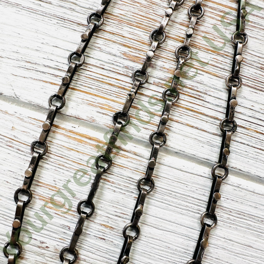 Vintage 28’ L Solid Sterling Silver Handmade Link Chain Necklace Mexico