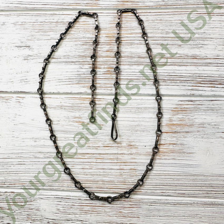 Vintage 28’ L Solid Sterling Silver Handmade Link Chain Necklace Mexico