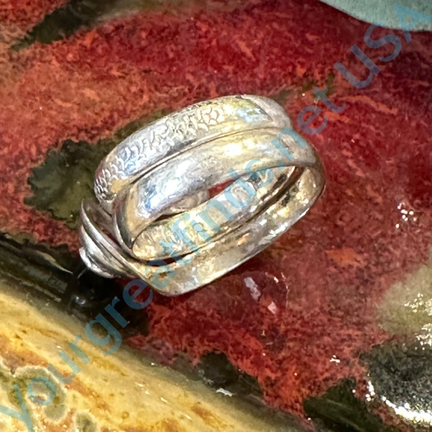 Vintage 800 Silver Coiled Snake Ring Size 8.5