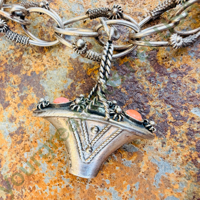 Vintage 800 Silver Italian Etruscan Revival Charm Bracelet bracelet