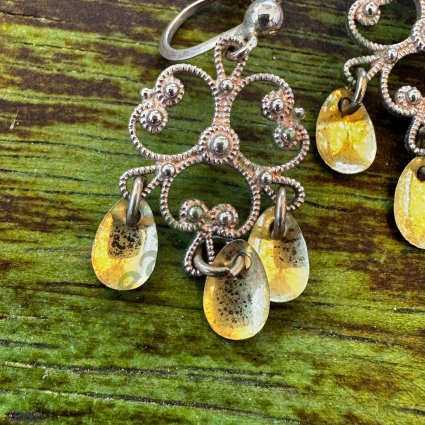 Vintage 830S Silver Norwegian Solje Screw Back Earrings Pin