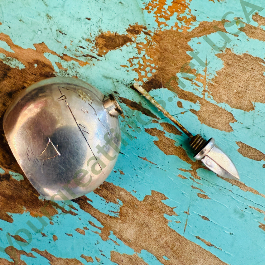 Vintage 950 Sterling Silver Hand Etched Mini Perfume Bottle mini perfum bottle