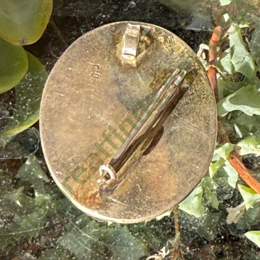 Vintage 950 Sterling Silver & Lapis Lazuli Pendant Pin pendan pin