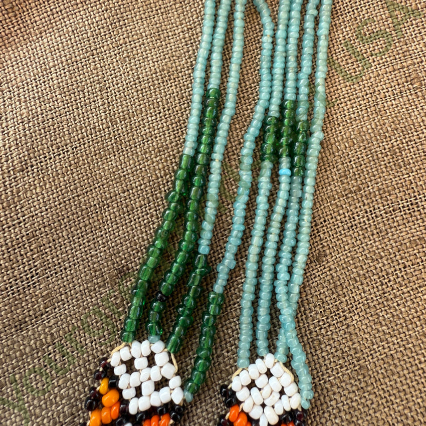 Vintage Afghan Kuchi Glass Seed Bead Tribal Necklace necklace