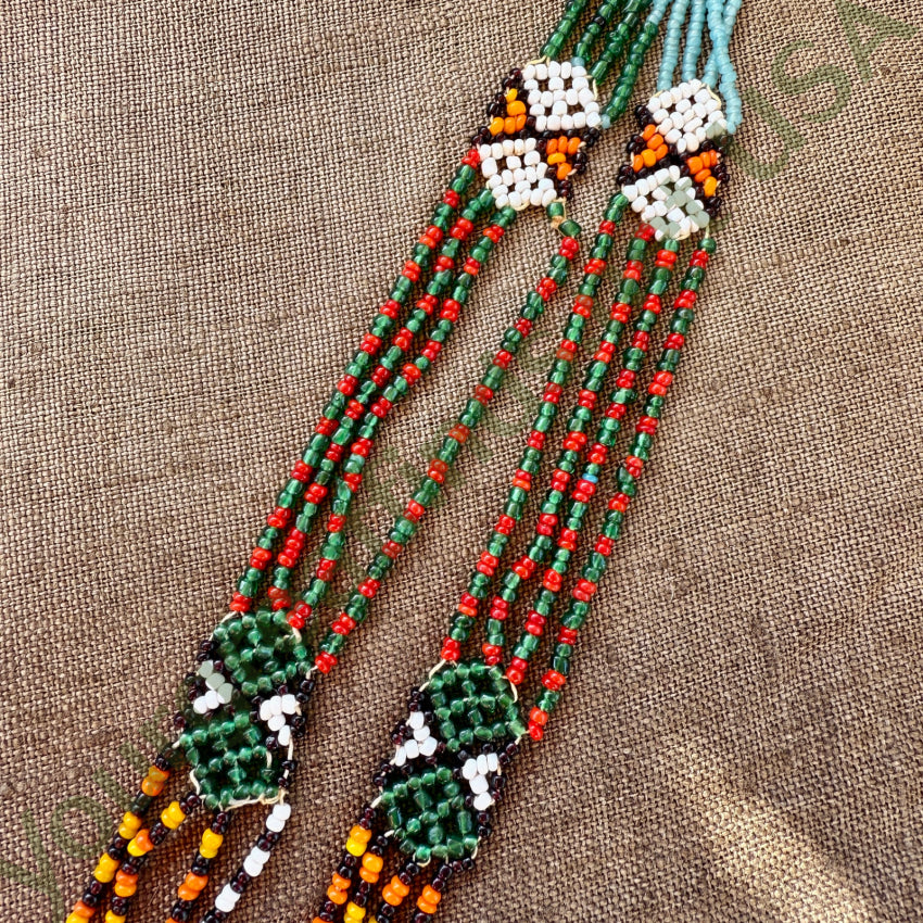 Vintage Afghan Kuchi Glass Seed Bead Tribal Necklace necklace