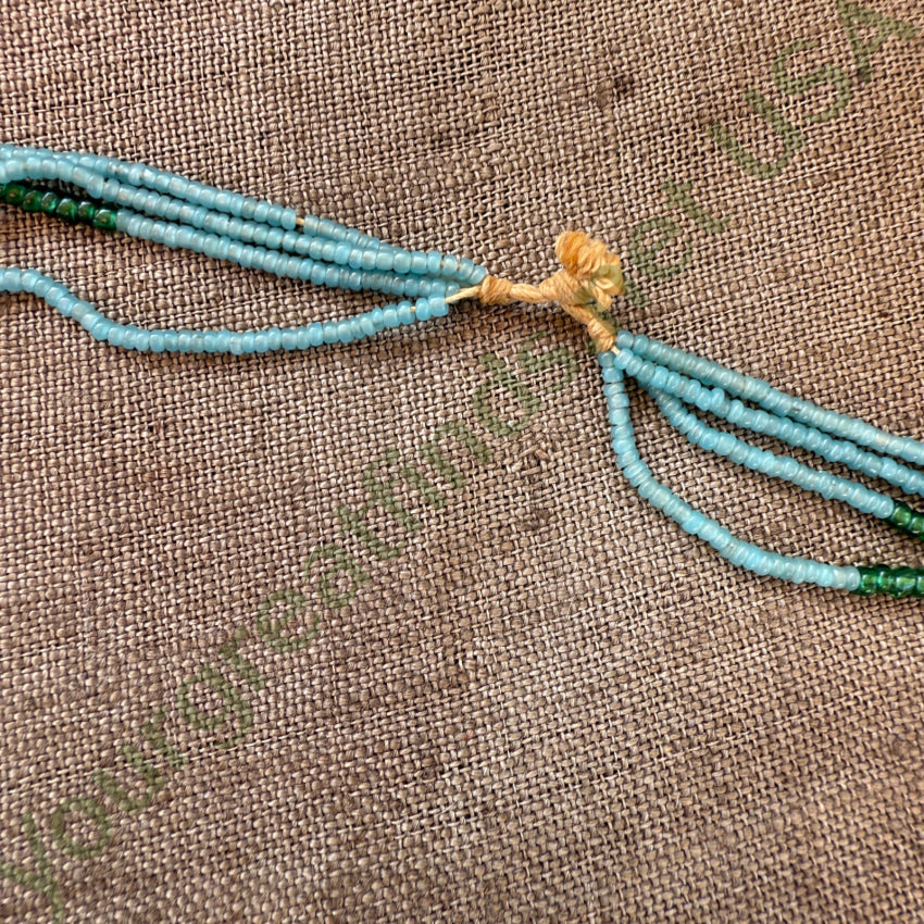Vintage Afghan Kuchi Glass Seed Bead Tribal Necklace necklace
